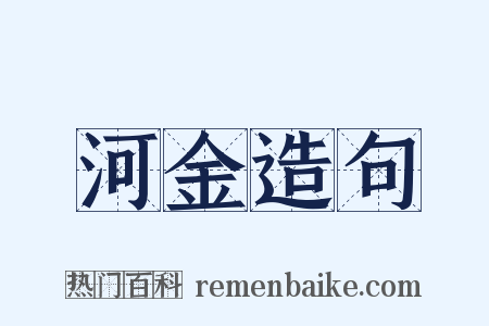 河金造句是什么意思的图片
